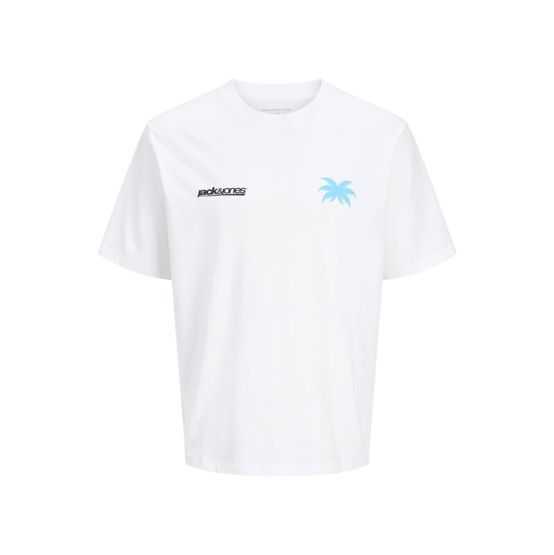 JACK & JONES Tričko JCOClub nebeská modř / černá / bílá