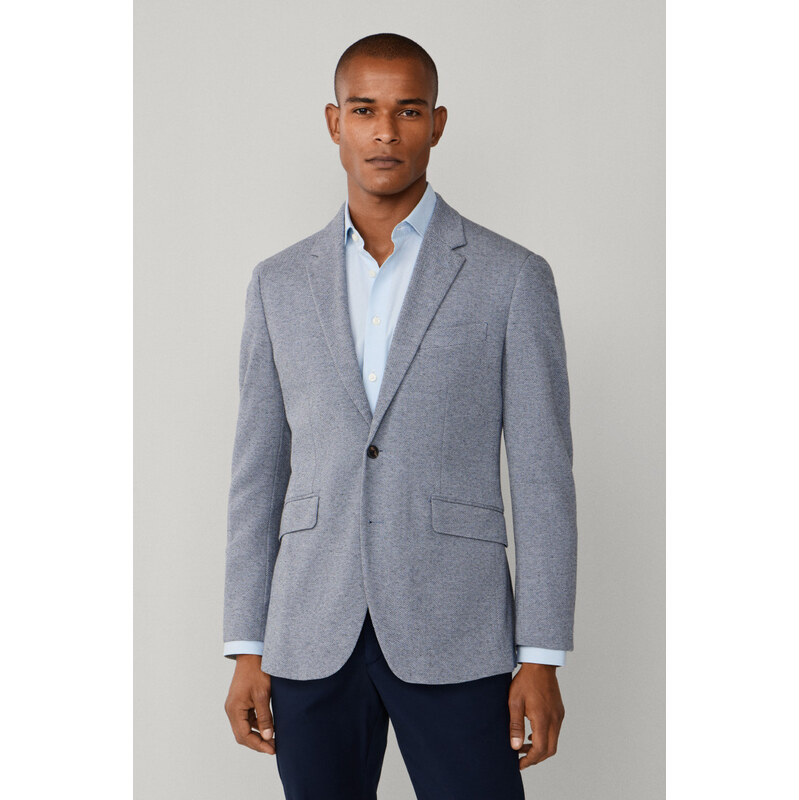 SAKO Hackett London BLUE HBONE KNIT CC