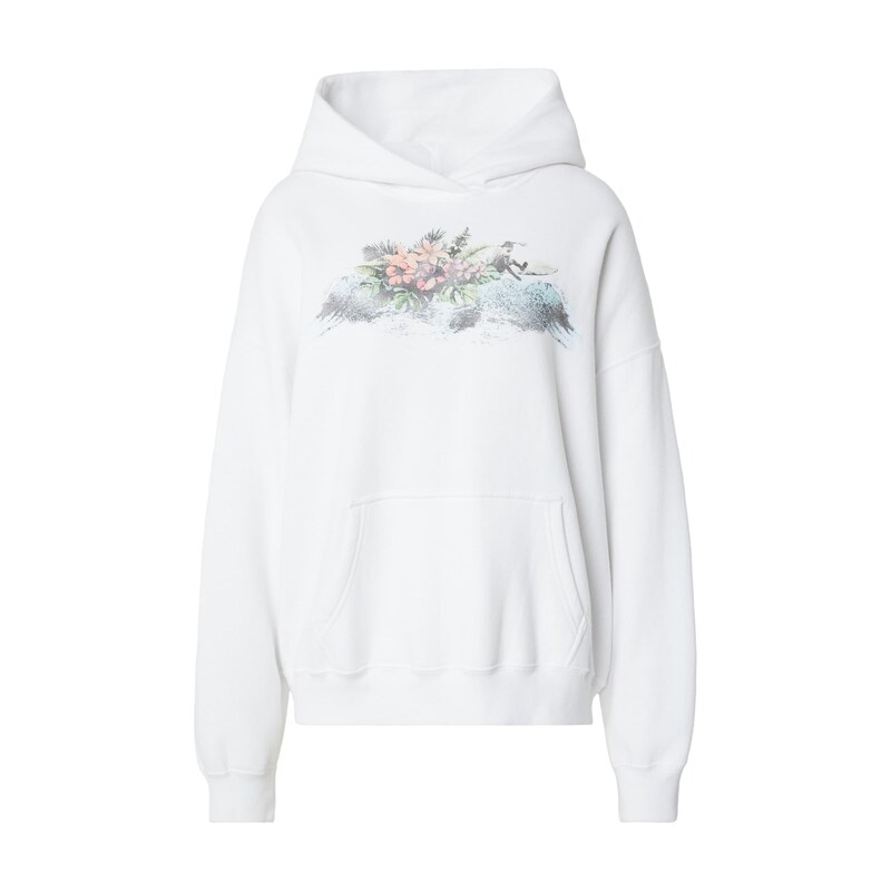 HOLLISTER Mikina nebeská modř / broskvová / černá / bílá