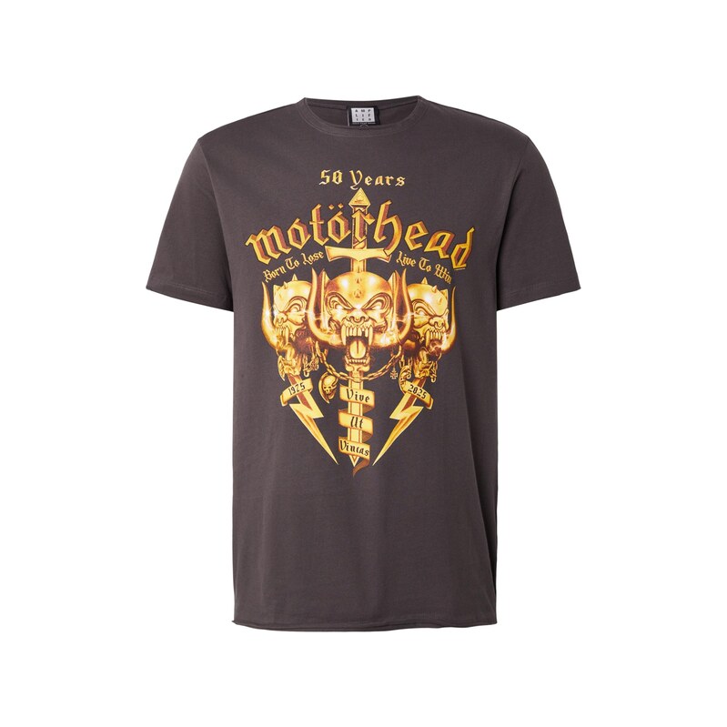 AMPLIFIED Tričko MOTORHEAD - GOLD CREST 50TH hnědá / žlutá / tmavě 115097851
