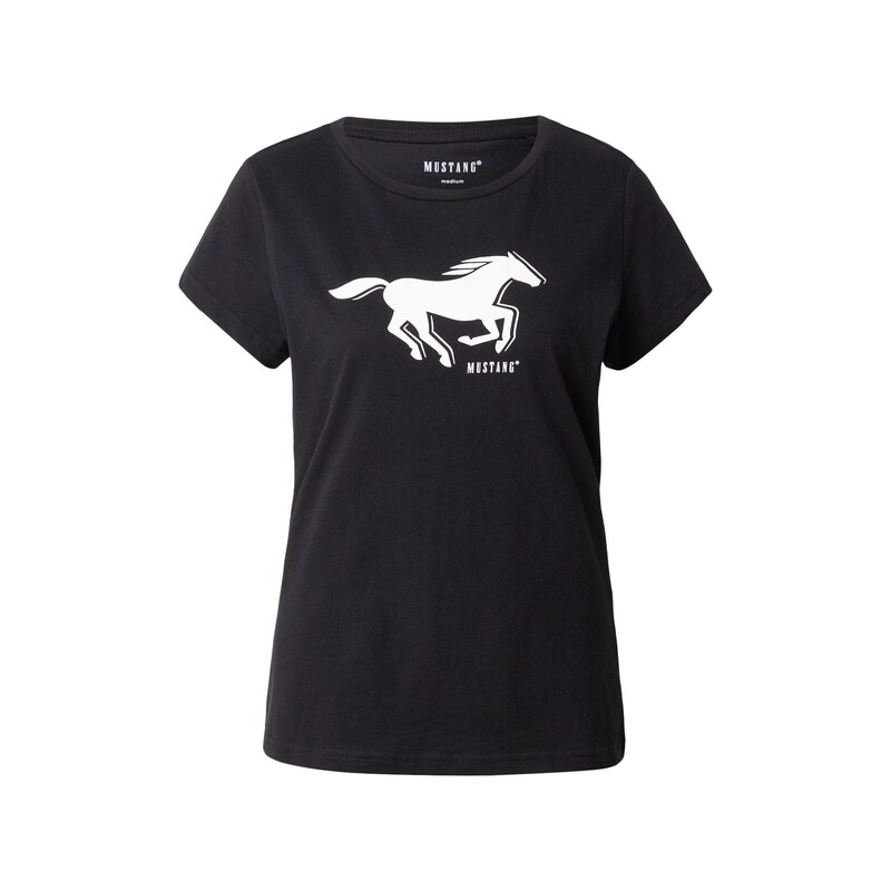 MUSTANG Tričko LOA černá / bílá