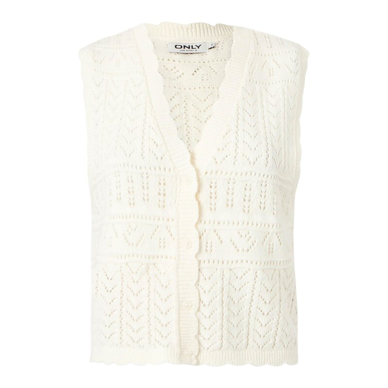 ONLY Pletená vesta offwhite