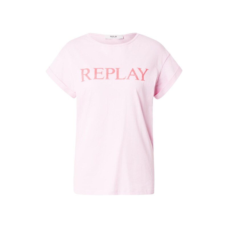 REPLAY Tričko růže / světle červená