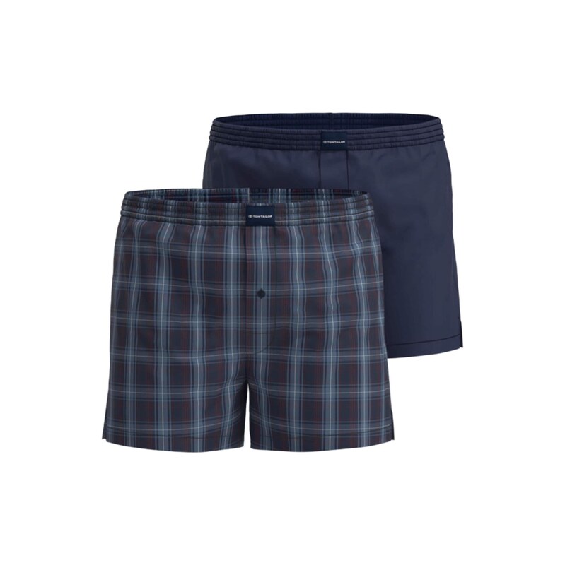 TOM TAILOR Boxerky modrá / námořnická modř / tmavě červená /