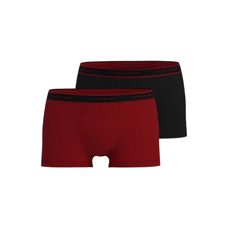 TOM TAILOR Boxerky červená třešeň / černá