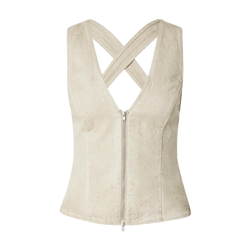 WEEKDAY Top Belina tmavě béžová 115098223