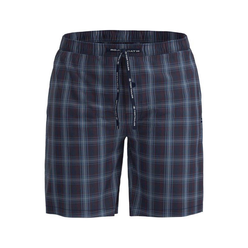 TOM TAILOR Pyžamové kalhoty Bermuda modrá / námořnická modř /