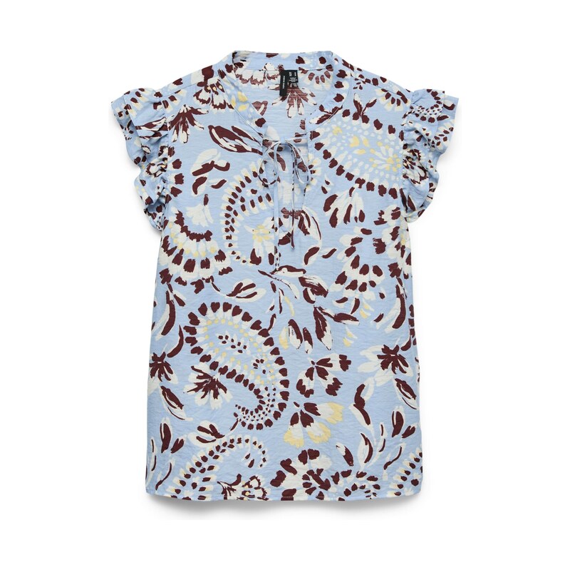 VERO MODA Halenka VMNELLIE CARLA čokoládová / lenvandulová /