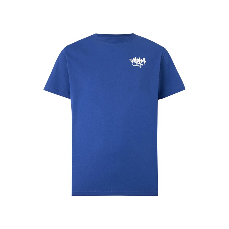 ALPHA INDUSTRIES Tričko tmavě modrá / bílá
