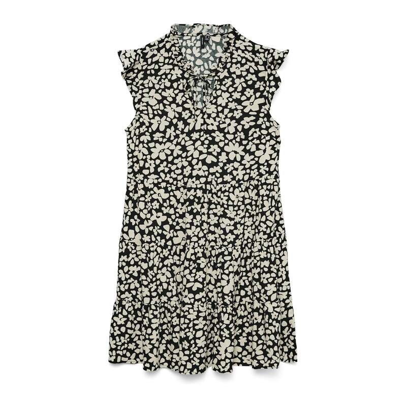 VERO MODA Šaty VMALBA krémová / černá