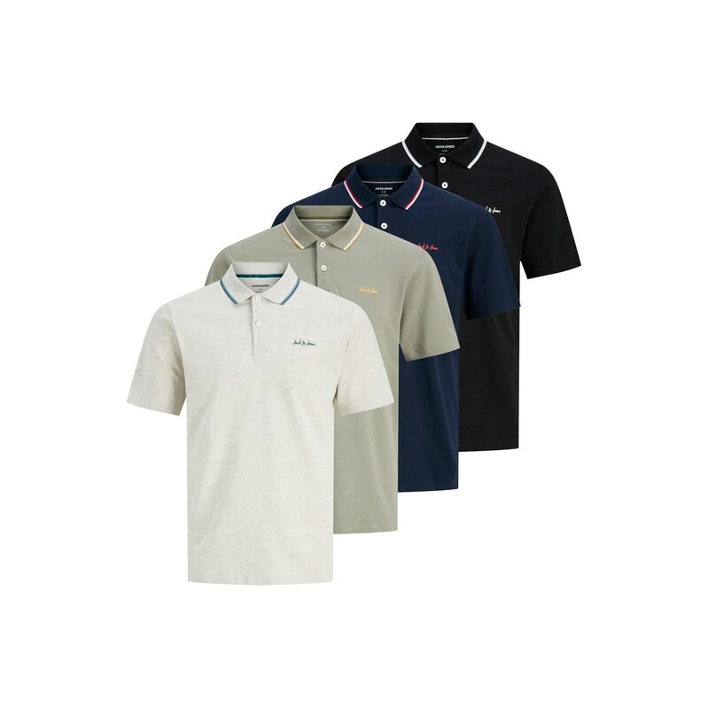 JACK & JONES Tričko JJBLAZE tmavě modrá / světle šedá / světle