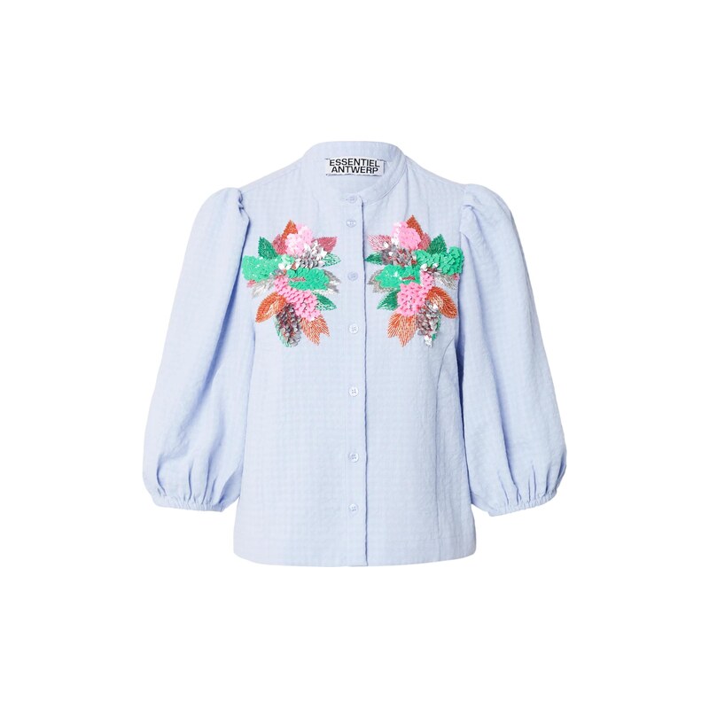 Essentiel Antwerp Halenka JAIDEN světlemodrá / zelená / tmavě oranžová 115098544