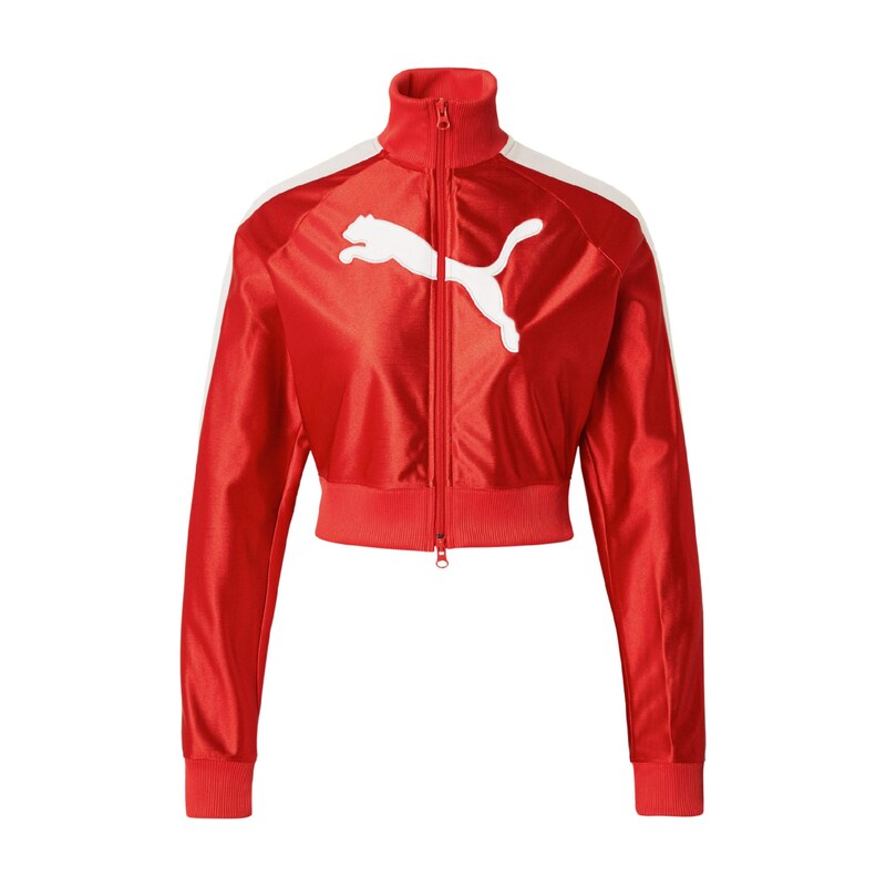 PUMA Sportovní bunda Future T7 červená / bílá 115098597
