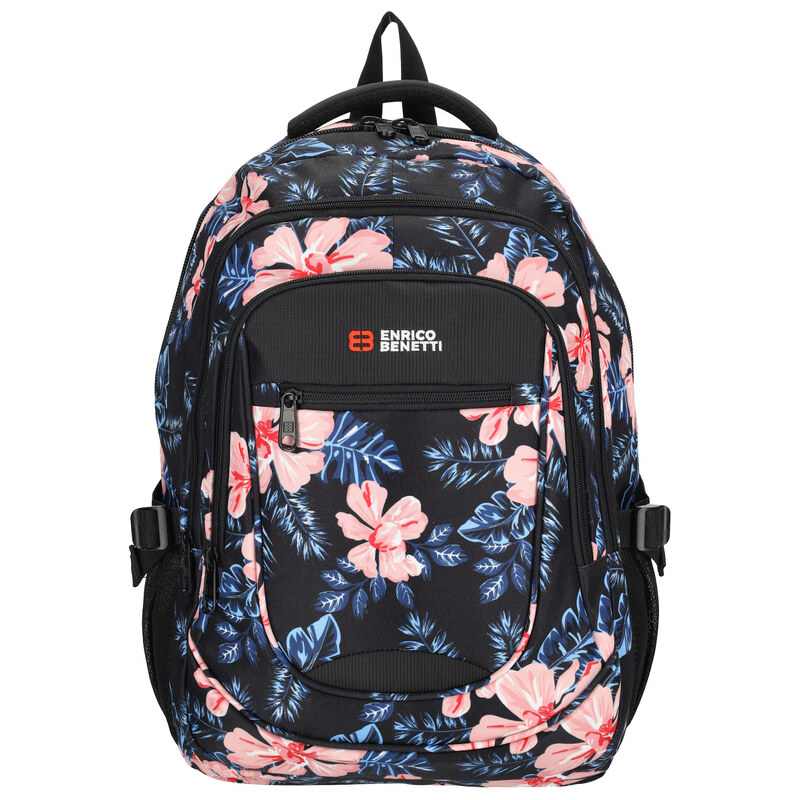 Batoh na notebook Enrico Benetti Santa Cruz 62038 Black Flower 107230820