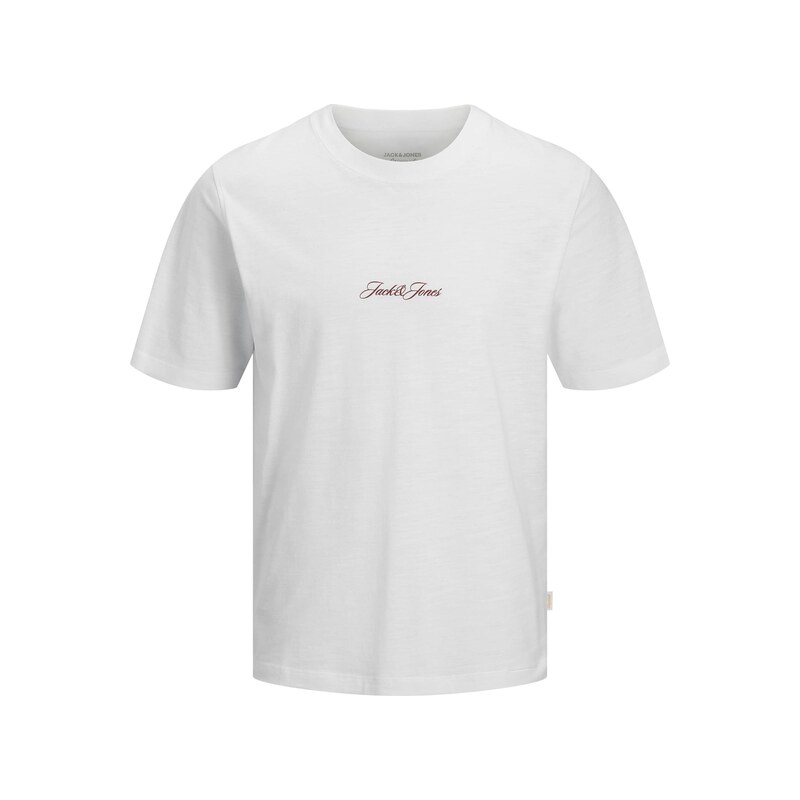 Jack & Jones Junior Tričko JORCassis béžová / burgundská červeň