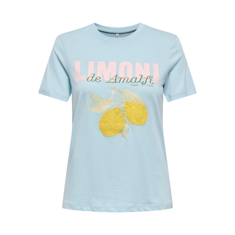 ONLY Tričko ONLKITA pastelová modrá / žlutá / růžová / černá