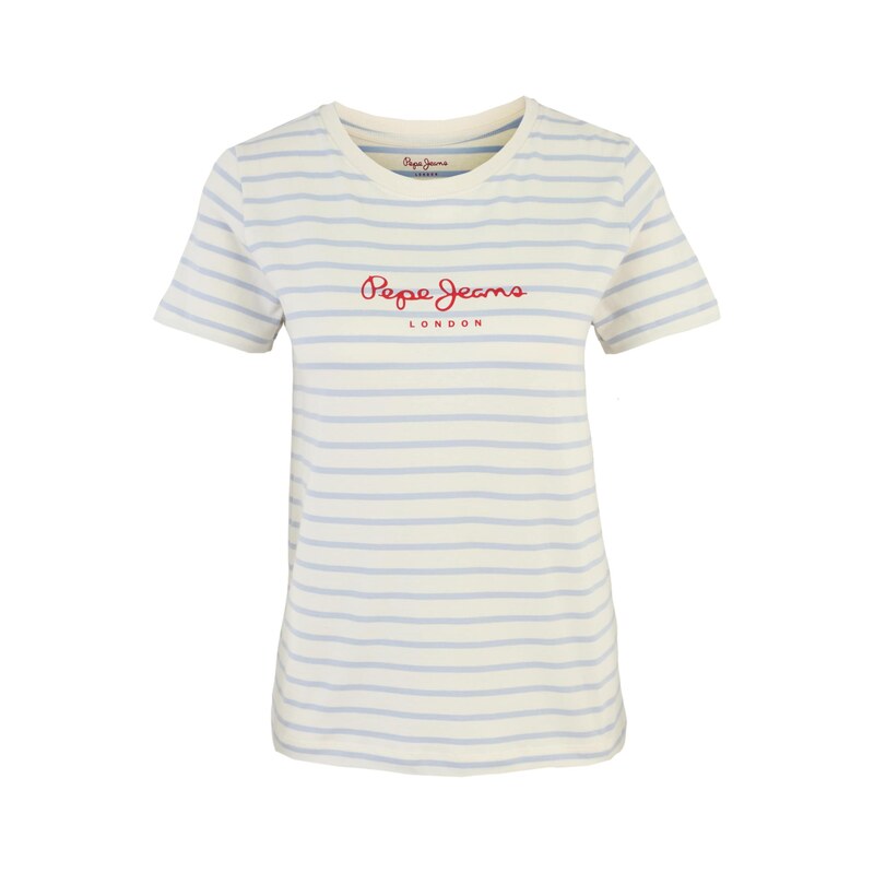 Pepe Jeans Tričko MAE opálová / karmínově červené / přírodní bílá 115099016