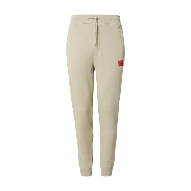 HUGO Kalhoty 'Doak212' khaki / červená / černá