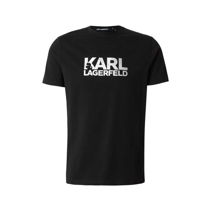 Karl Lagerfeld Tričko černá / stříbrná