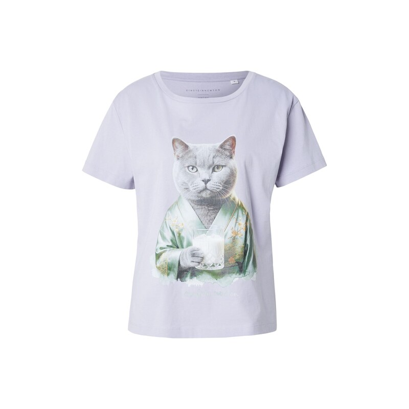 EINSTEIN & NEWTON Tričko Kimono Cat žlutá / šedá / pastelově zelená / 115099604
