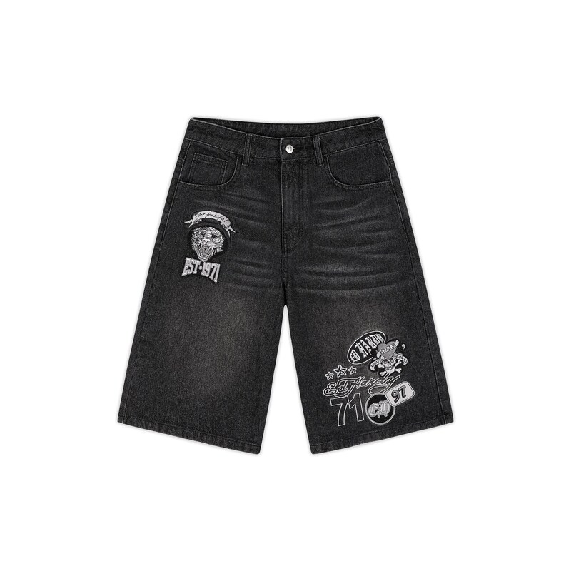Ed Hardy Džíny světle šedá / černá 115099630