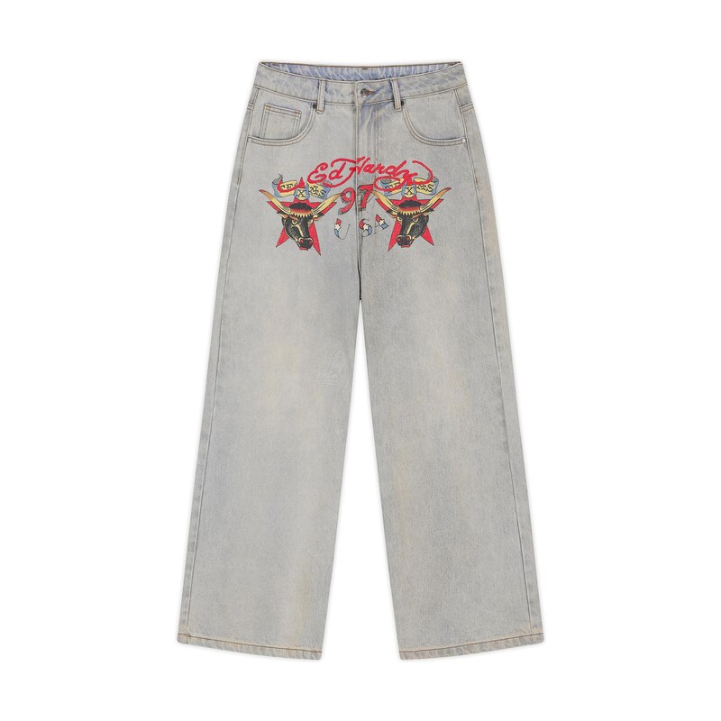 Ed Hardy Džíny opálová / světlemodrá / žlutá / červená 115099670