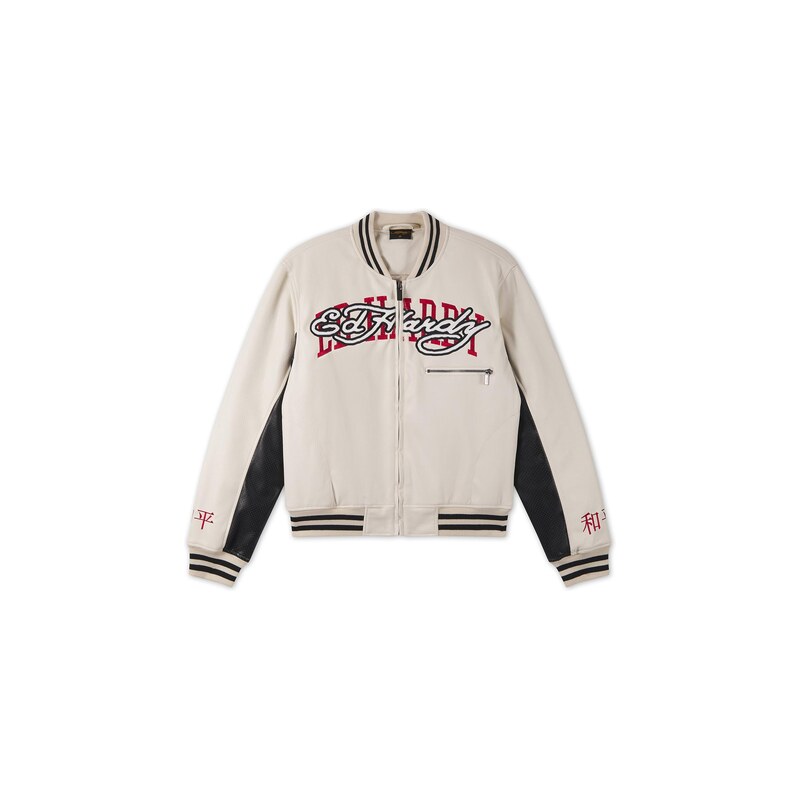 Ed Hardy Zimní bunda 1971 Panther režná / červená / černá