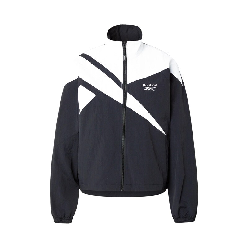 Reebok Přechodná bunda černá / bílá