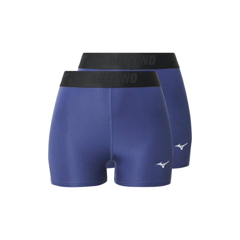 MIZUNO Sportovní kalhoty 'Core Impulse' marine modrá / bílá