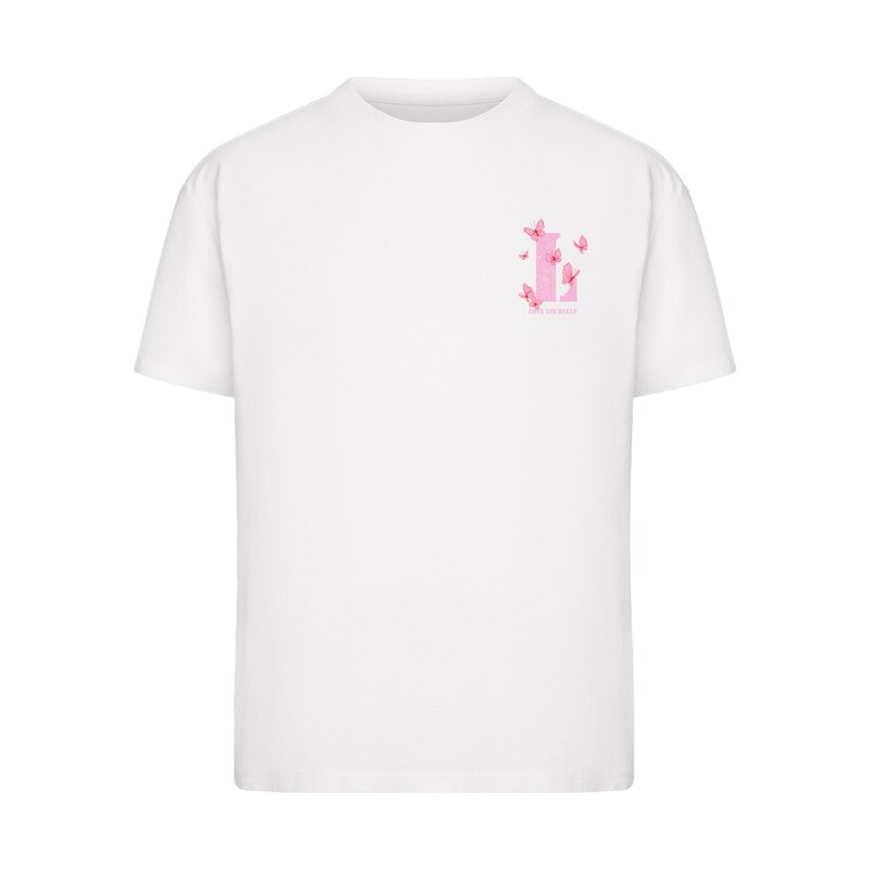 Miss Tee Tričko Love Yourself And Fly světle růžová / červená / bílá 115094794
