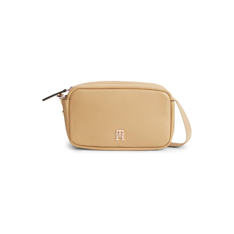TOMMY HILFIGER Taška přes rameno Logo Tape Camera béžová