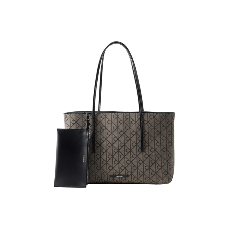 Calvin Klein Nákupní taška Emblem Tote With hnědá / černá