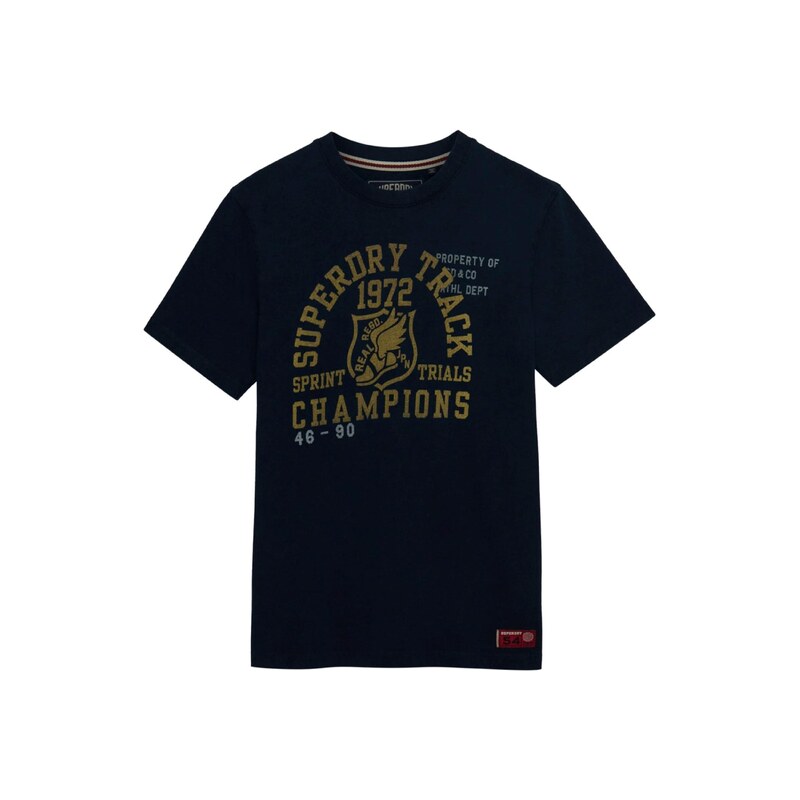 Superdry & Co Tričko Vintage Prep námořnická modř / hořčicová /