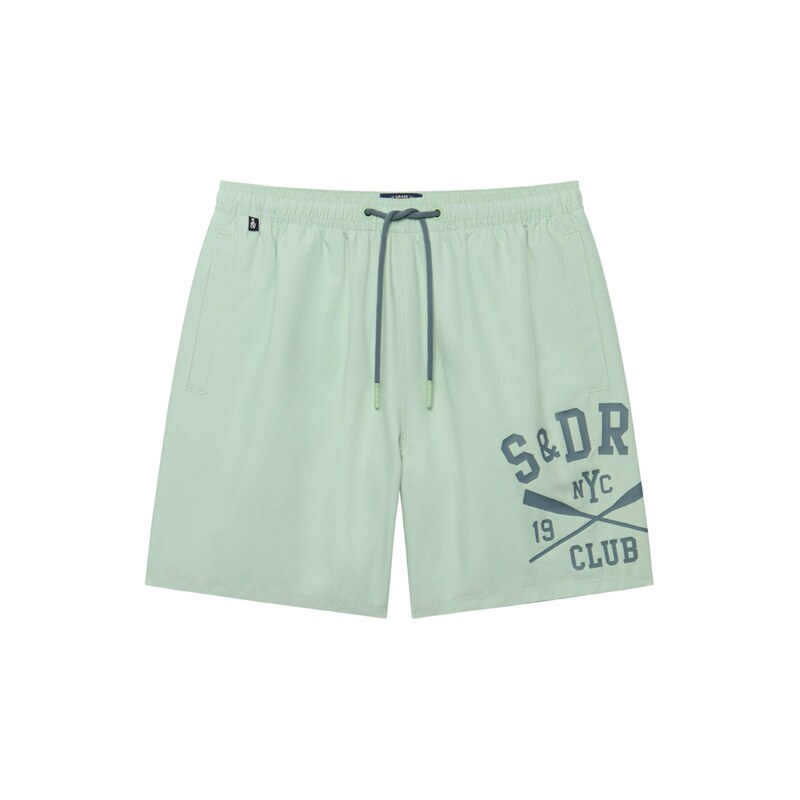 Superdry & Co Plavecké šortky světle zelená / tmavě zelená