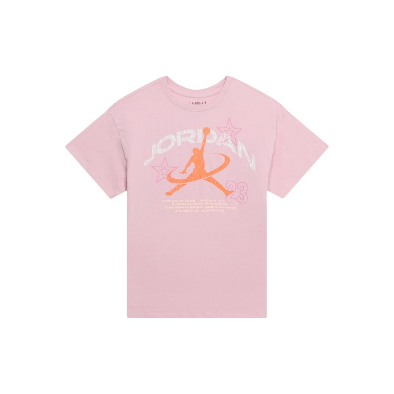 Jordan Tričko oranžová / broskvová / světle růžová / bílá