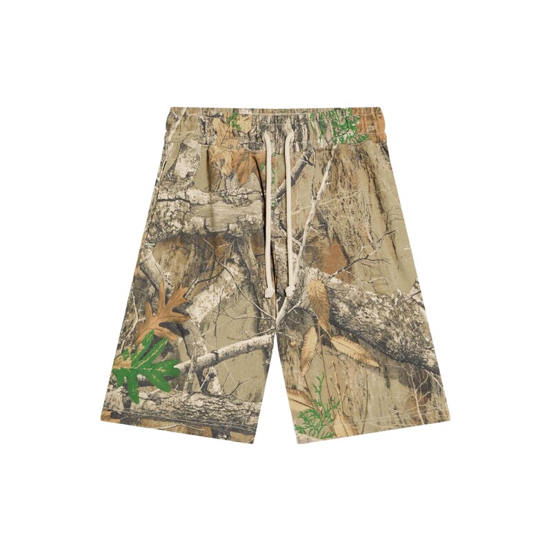 Bershka Kalhoty světle hnědá / zelená / khaki / černá