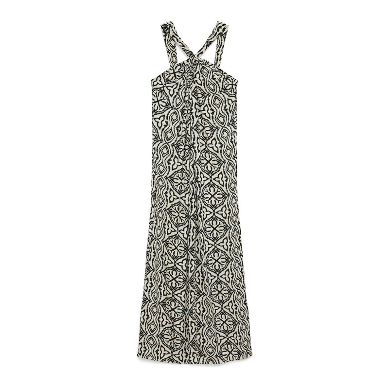 VERO MODA Letní šaty VMMENNY slonová kost / starobéžová / černá