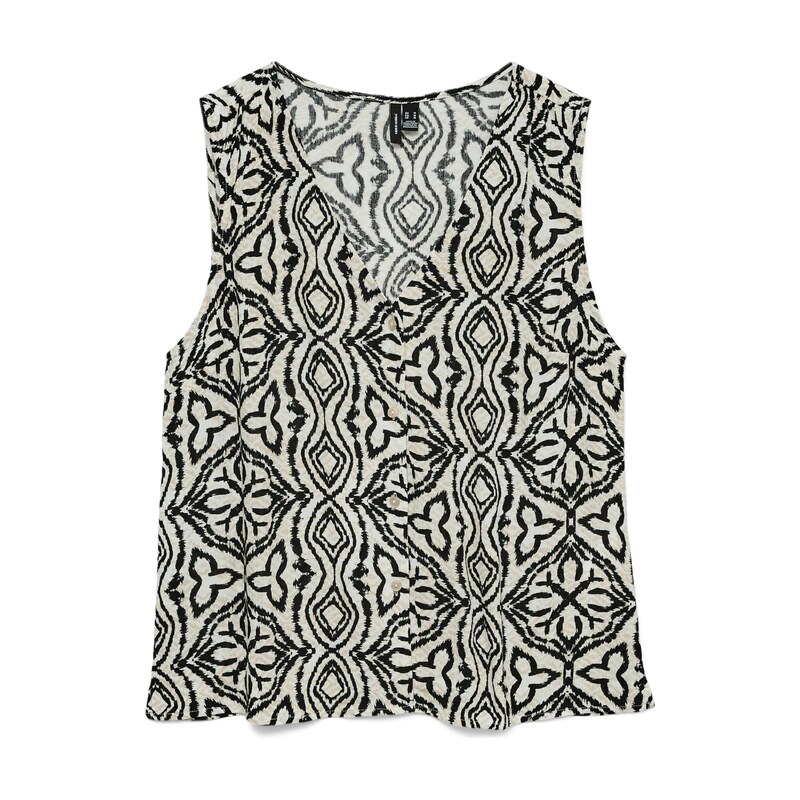 VERO MODA Halenka VMMENNY béžová / krémová / černá