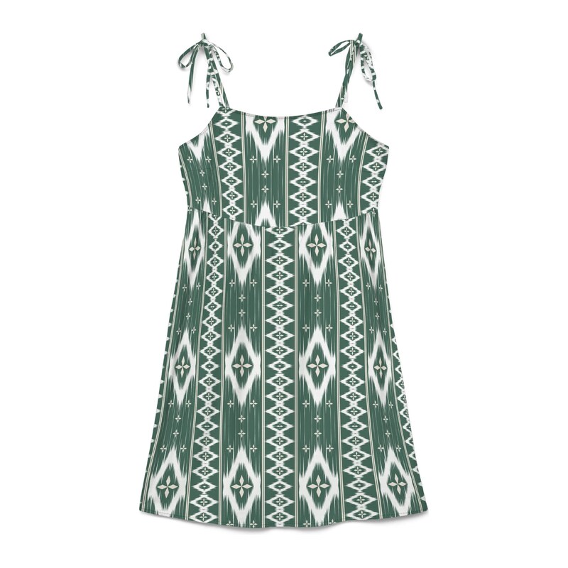 VERO MODA Letní šaty VMMYMILO režná / tmavě zelená / bílá
