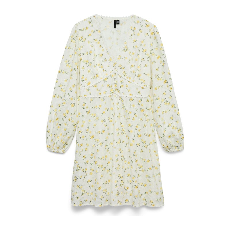 VERO MODA Košilové šaty VMAYA SOFIA žlutá / světle zelená /