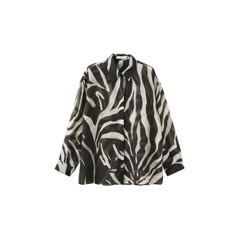MANGO Halenka SALOME šedá / černá / offwhite 115097860