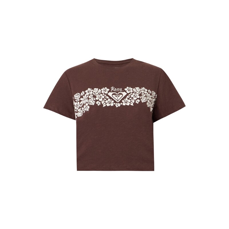 ROXY Tričko ENDLESS WEEKEND tmavě hnědá / offwhite 115099962