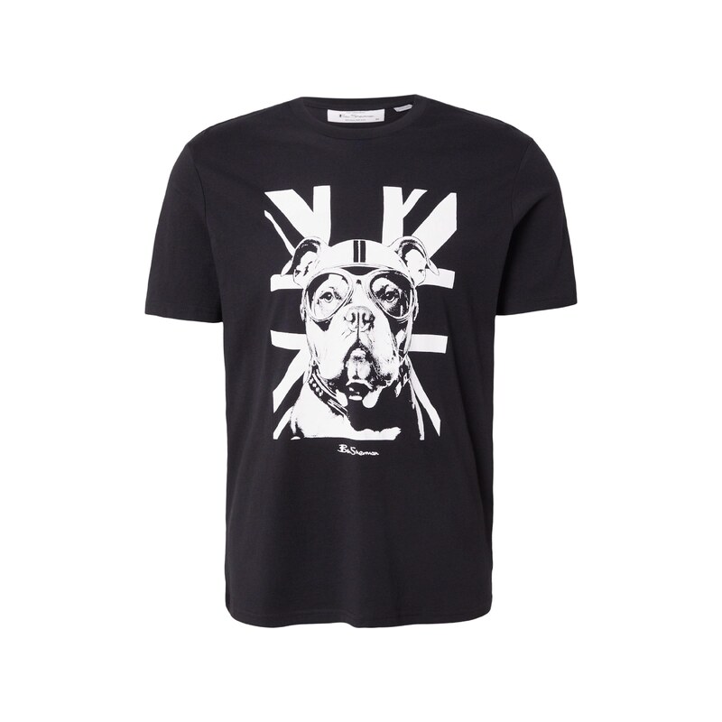 Ben Sherman Tričko Bully černá / bílá