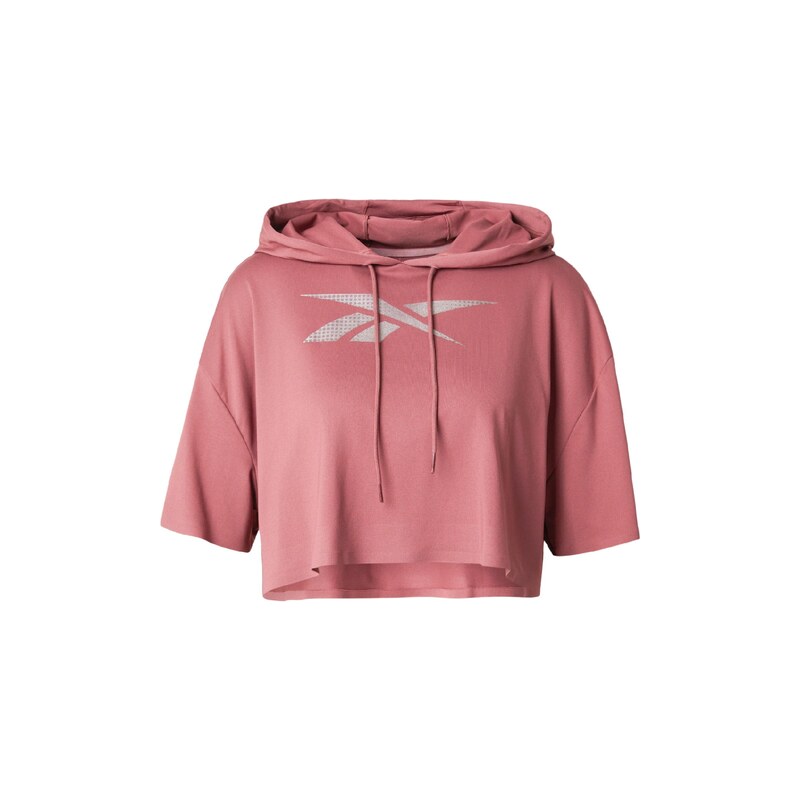 Reebok Sportovní mikina světle šedá / bordó
