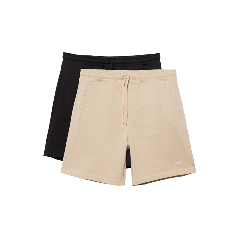 Pull&Bear Kalhoty STWD béžová / černá