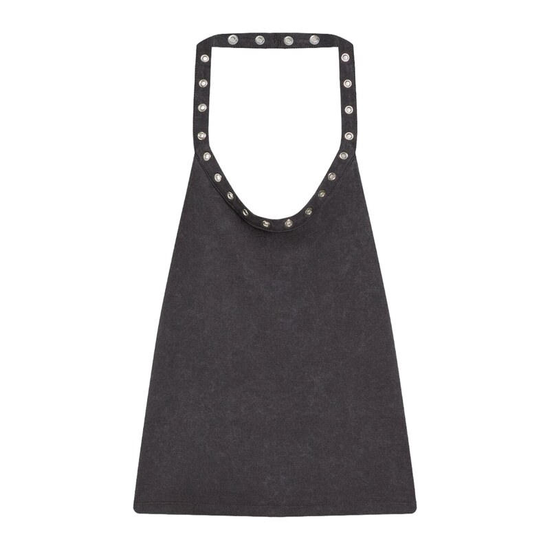Bershka Top tmavě šedá