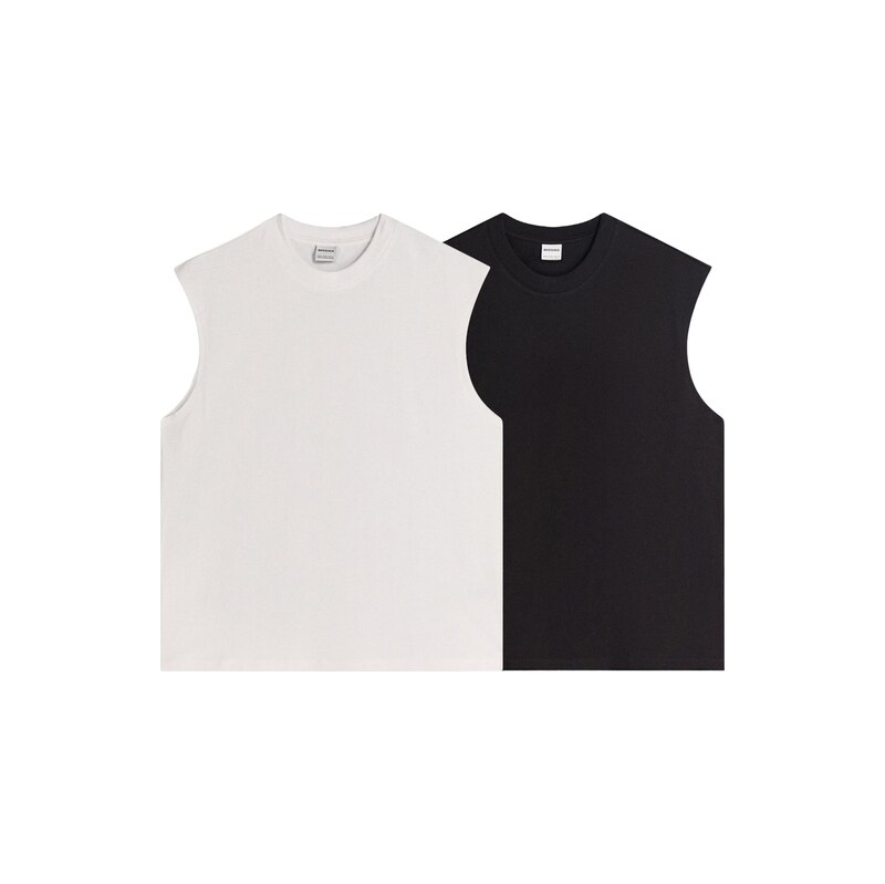 Bershka Tričko černá / offwhite