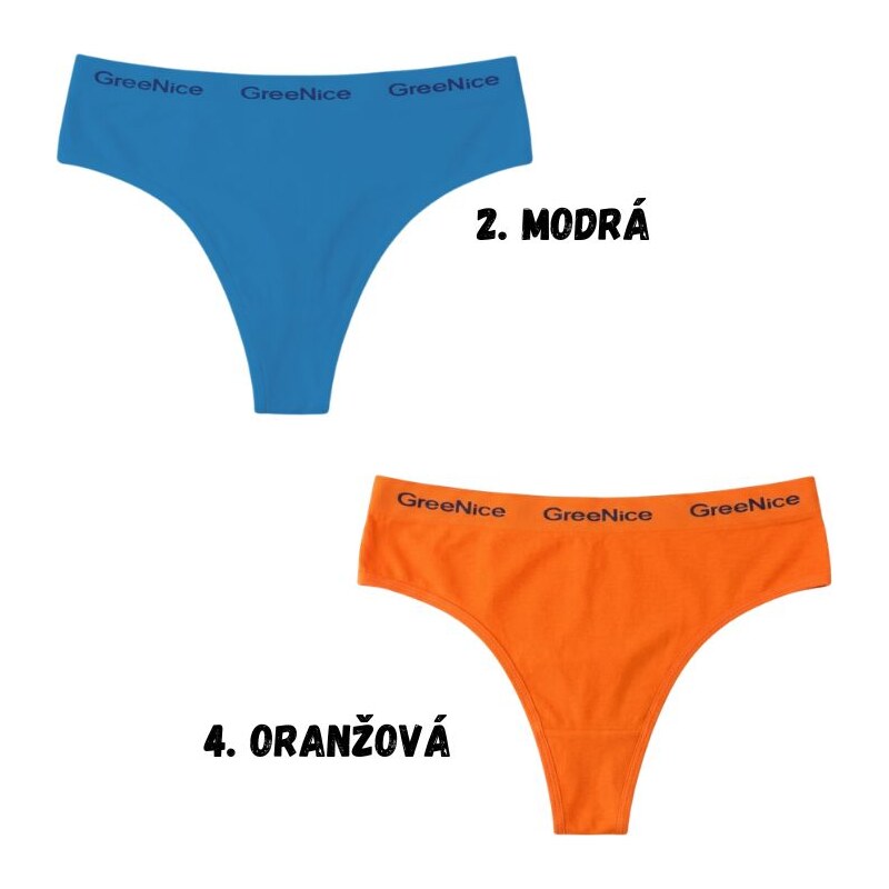 DÁMSKÉ BEZEŠVÉ KALHOTKY tanga Greenice 6520
