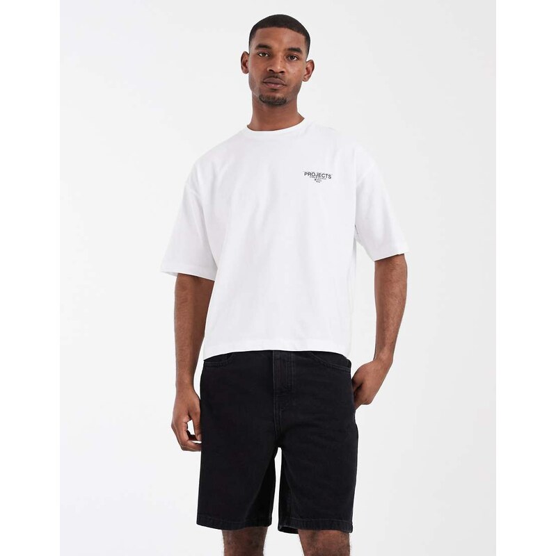 ASOS DESIGN Circular Design Collection denim jorts in washed black