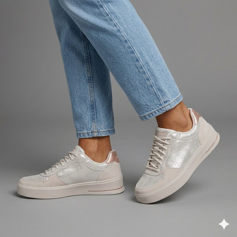 Skechers hiland - shimmering splendid NATURAL
